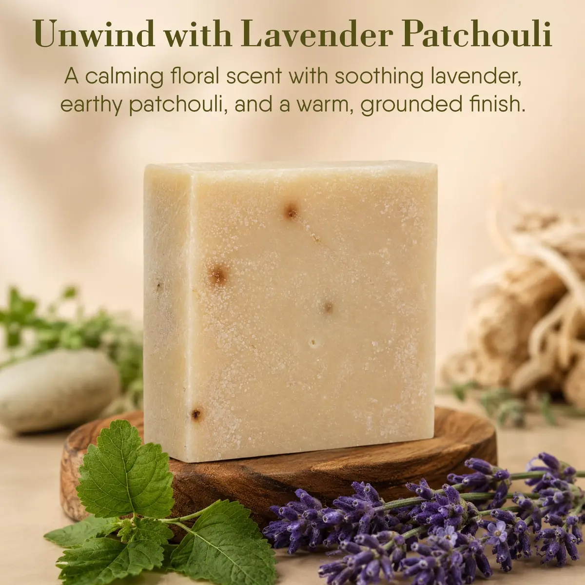 360Feel Lavender Patchouli Castile Soap - Handmade in USA - All-Natural, Cold-Processed, 5 oz | Deep Hydration & Relaxation - view 3