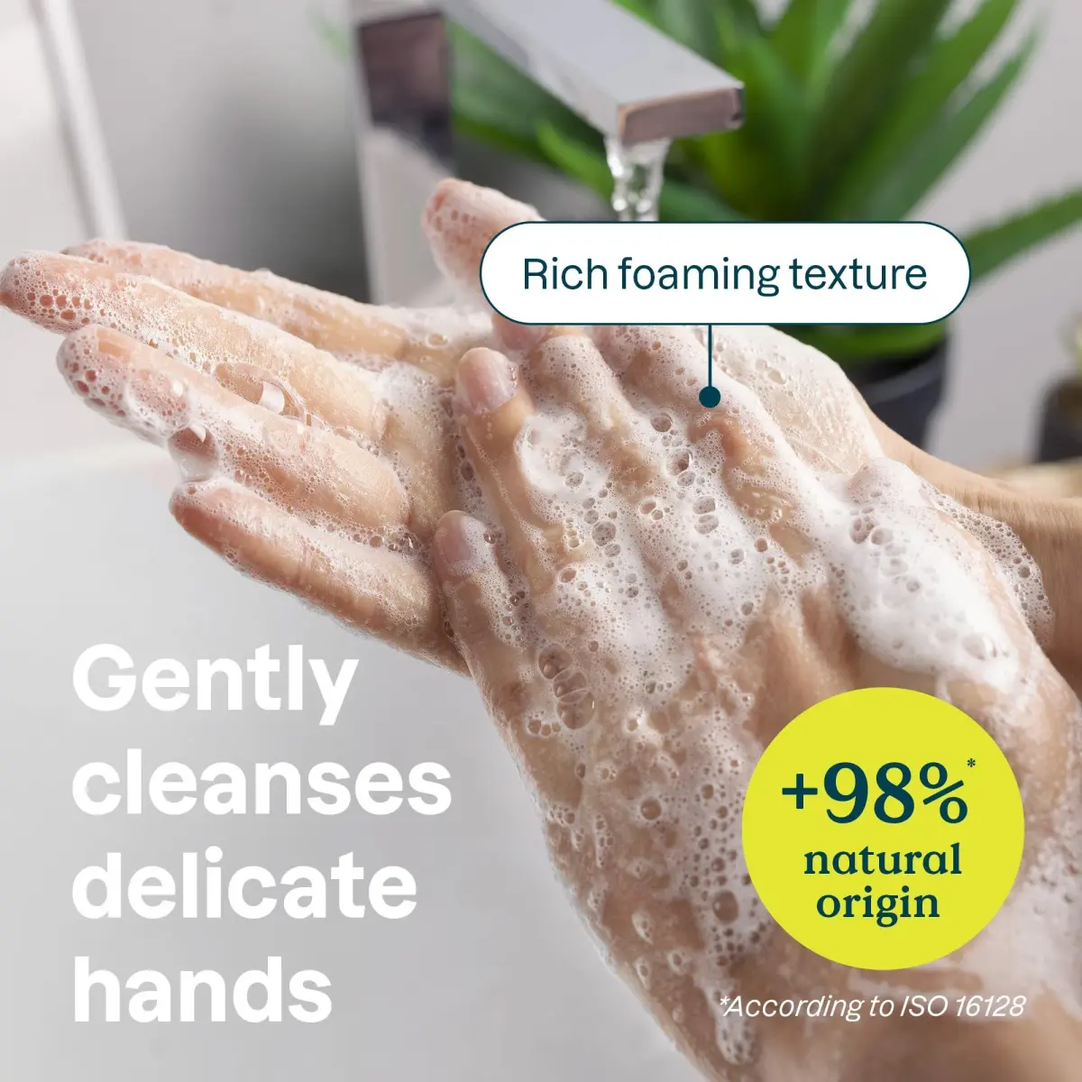 ATTITUDE Sensitive Skin Hand Soap with Oat & Argan Oil, EWG Verified, 473ml (16 Fl Oz) | Gentle Cleansing for Dry Skin - view 3