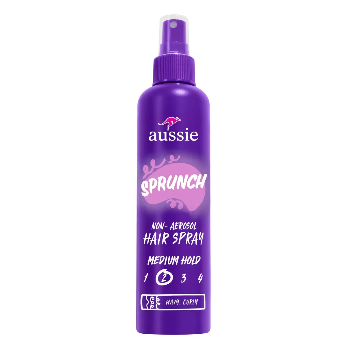 Aussie Sprunch Non-Aerosol Hairspray for Curly Hair 250ml (8.5 Fl Oz) Pack of 3 | Strong Hold with Jojoba Oil & Sea Kelp - main product image