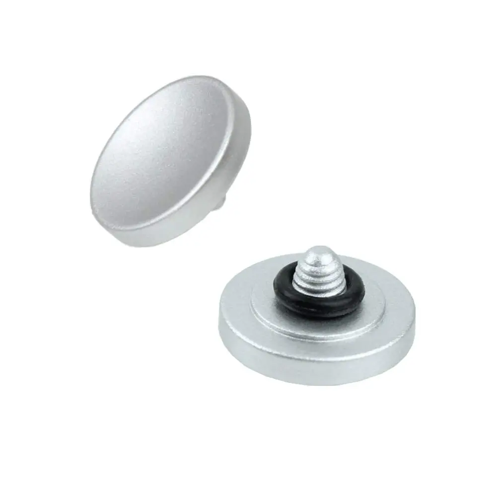 Foto&Tech Soft Shutter Release Button Compatible with Fuji X-T5 X-T4 X-T3 X-T30 X-T30 II X-T20 X-PRO3 X100V X100F X-E4 X-E3 Sony RX1R II RX10 IV III Leica M10 M9 Nikon Df F3 | Brass, 2 pcs, Silver - main product image