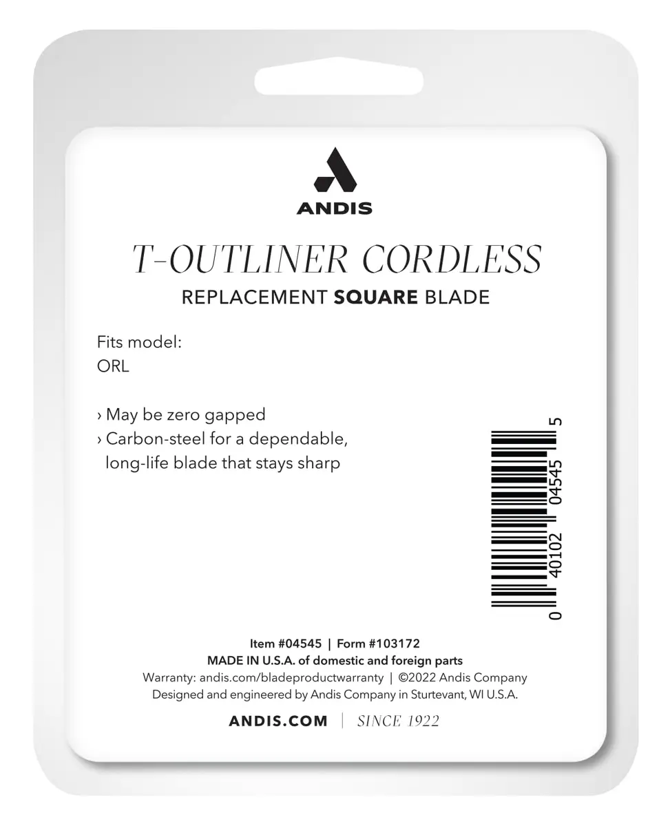 Andis Cordless T-Outliner Lithium Ion Replacement Blade | Carbon Steel, Polished, 1 Count - view 3