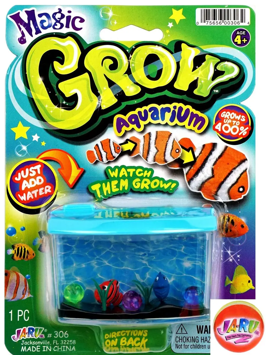 JA-RU Magic Grow Aquarium Water Growing Toys 1 Pack | Fish Expand Up to 5x in Days - main product image