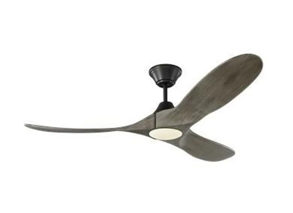 Monte Carlo Maverick II 52" Ceiling Fan with LED Light & Remote | Energy Star, Brushed Steel, 3 Blades - view 2