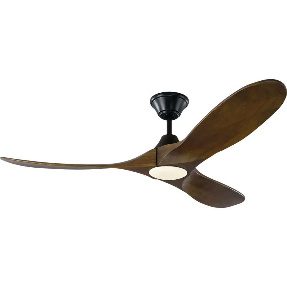 Monte Carlo Maverick II 52" Ceiling Fan with LED Light & Remote | Energy Star, Brushed Steel, 3 Blades - view 3