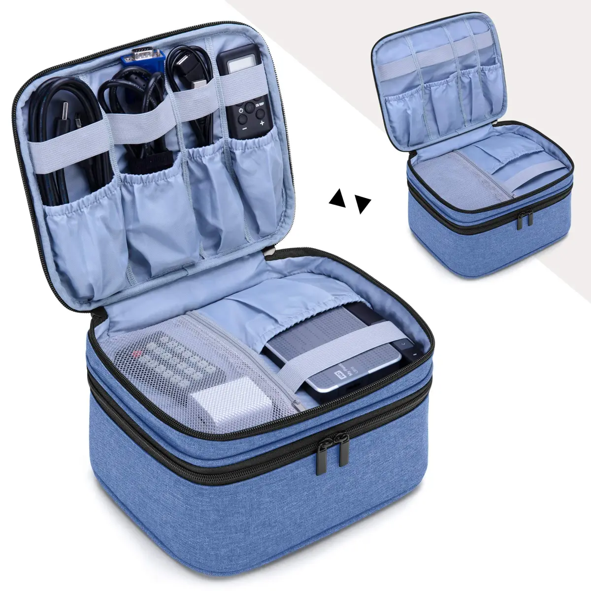 LUXJA Blue Carrying Bag Compatible with DR.J Mini Projector & Accessories | Portable Travel Case (20.3cm x 21cm x 16.5cm) - view 2