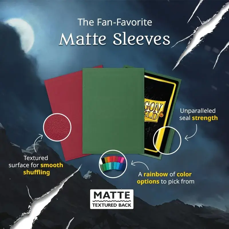 Dragon Shield Standard Size Matte Card Sleeves (100 CT) | Ruby - Matte - view 4