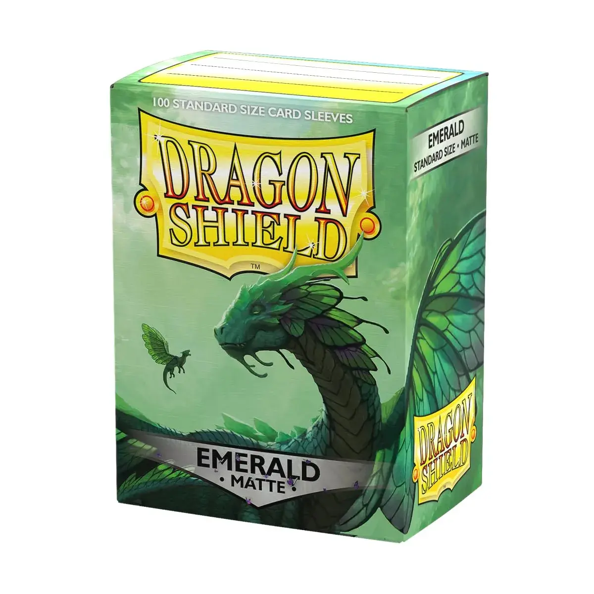Dragon Shield Standard Size Card Matte Sleeves 100 CT Emerald | Protects TCGs like Pokemon, MTG - main product image