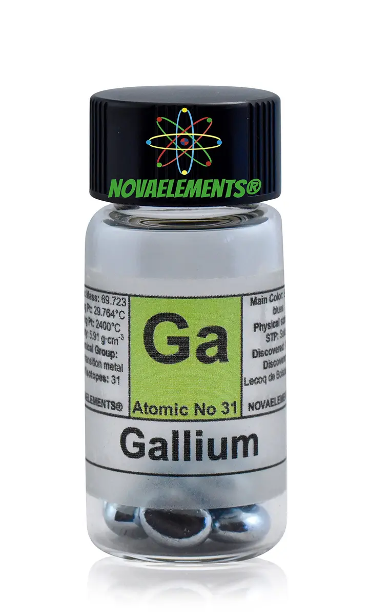 NOVA ELEMENTS Gallium Metal Element 31 Sample 99.995% Pure 5g | Laboratory & Collection Grade - view 2