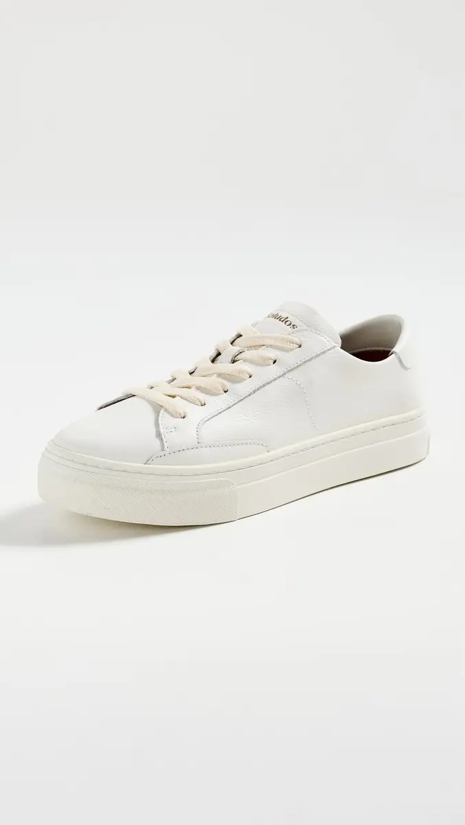 Soludos Ibiza Platform Leather Sneakers, Oasis White | All-Day Comfort & Height Boost - view 2