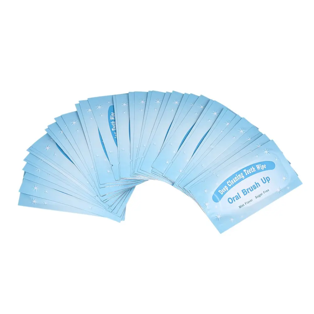 songfir Mint-Flavored Oral Finger Wipes 100 Pcs | Effective Teeth Whitening Tool - main product image