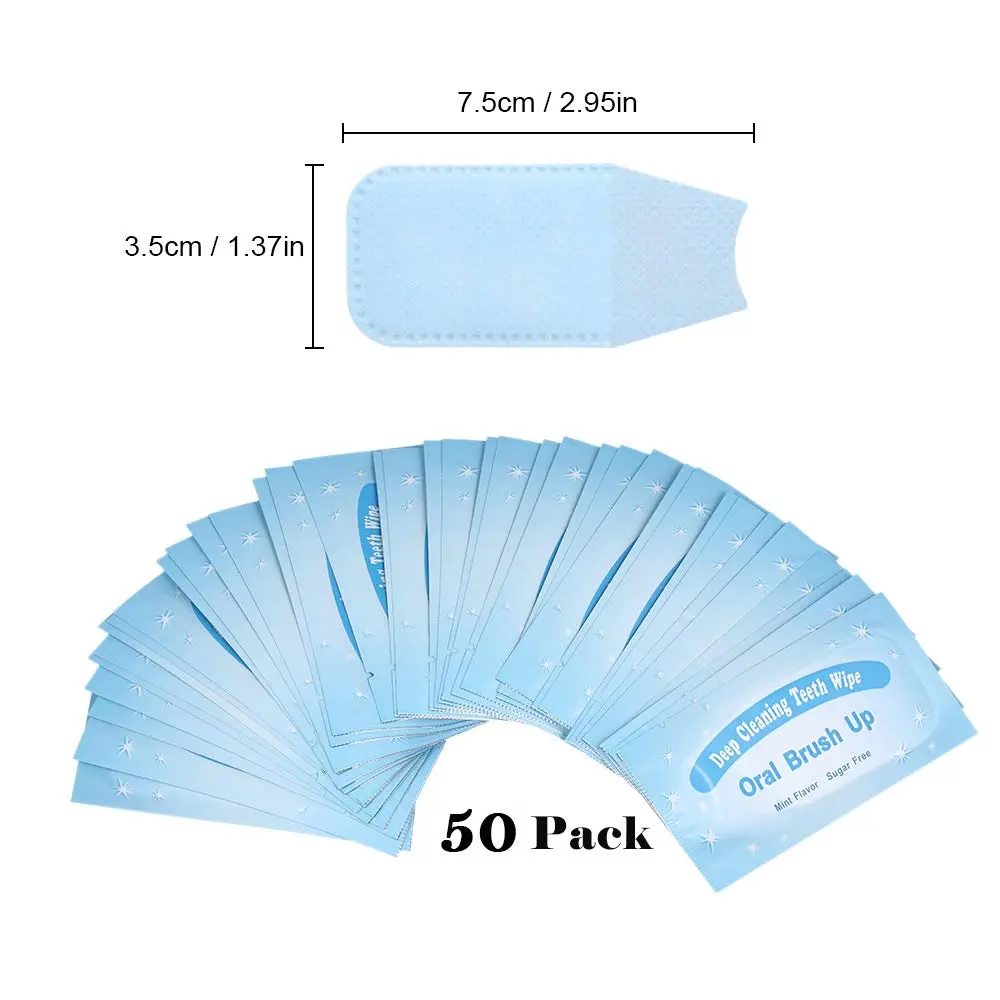 songfir Mint-Flavored Oral Finger Wipes 100 Pcs | Effective Teeth Whitening Tool - view 7