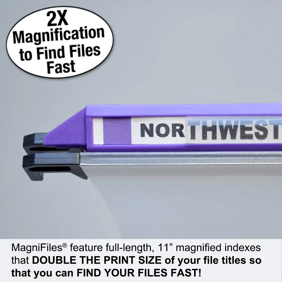 Ultimate Office MagniFile V-Bottom Hanging File Folders, Set of 5 Frost | Polypropylene, Letter Size - view 3