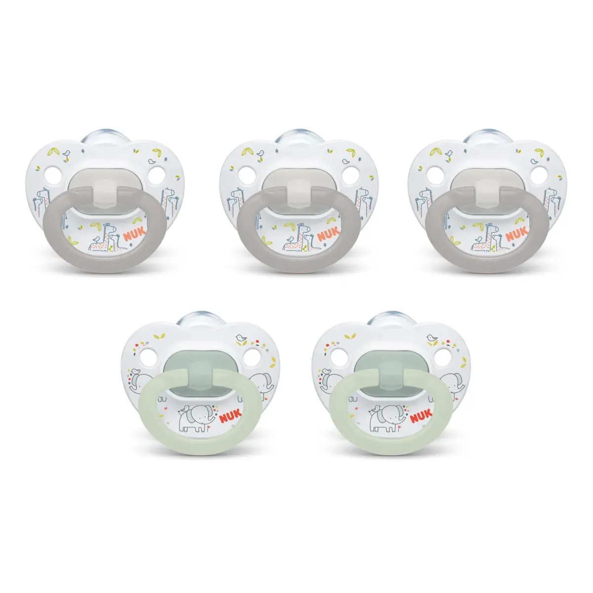NUK First Choice Classic Orthodontic Baby Pacifier 0-6 Months, 5-Pack | Trusted by 95% of Babies - main product image