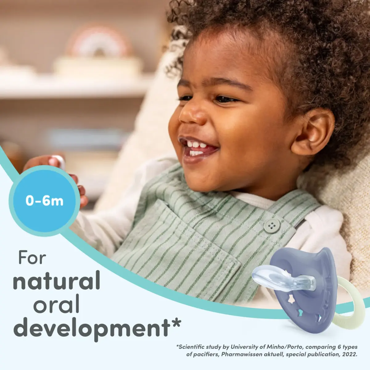 NUK First Choice Classic Orthodontic Baby Pacifier 0-6 Months, 5-Pack | Trusted by 95% of Babies - view 2