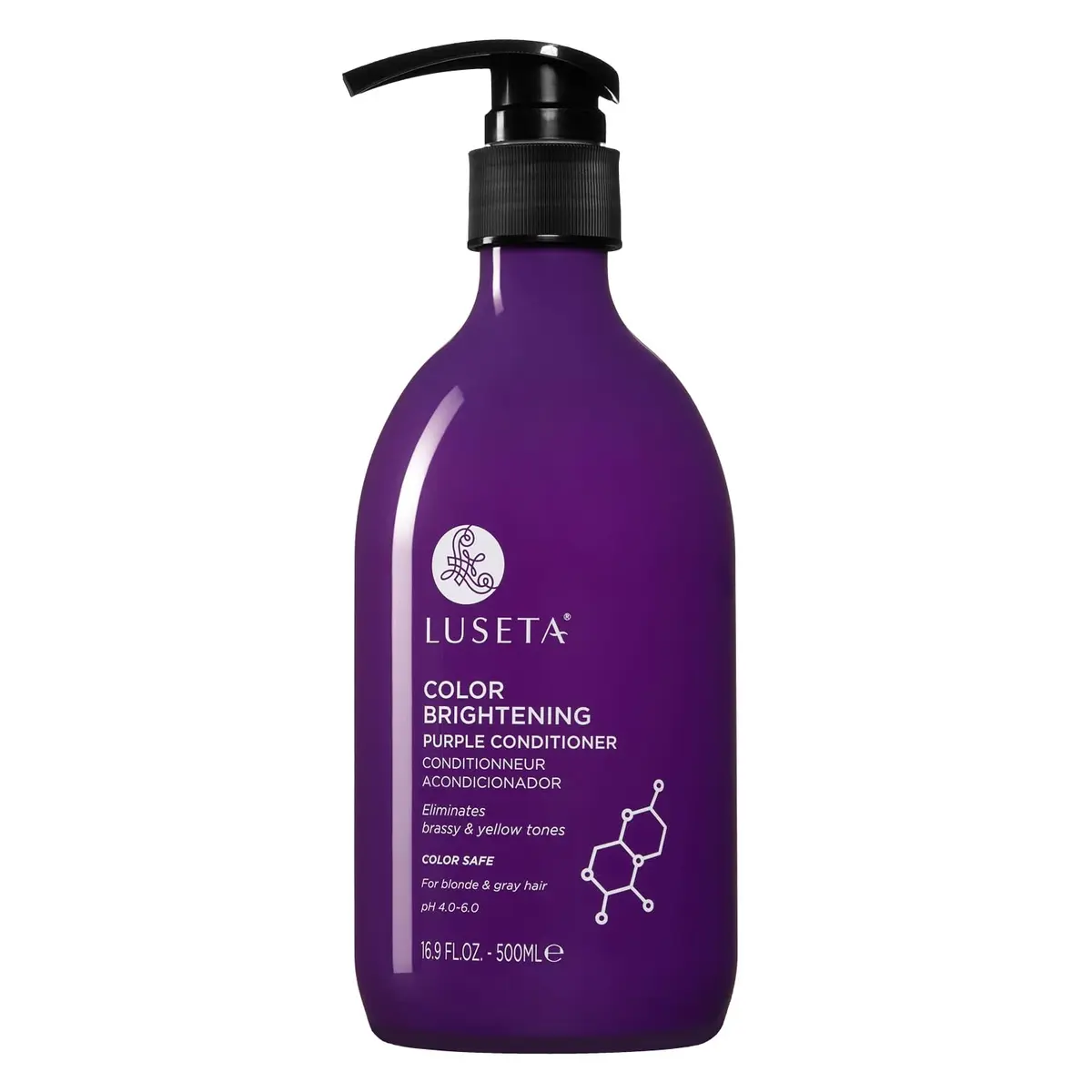 L LUSETA Purple Conditioner for Colored, Grey, Blonde & Dry/Damaged Hair | Sulfate & Paraben Free, 16.9oz - main product image