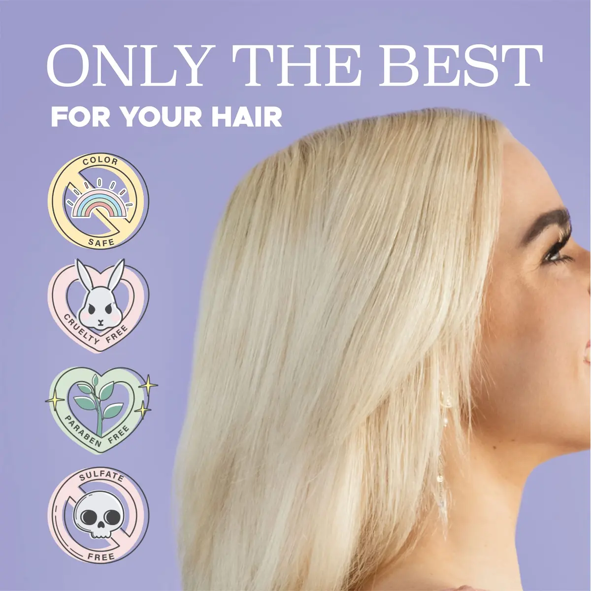 L LUSETA Purple Conditioner for Colored, Grey, Blonde & Dry/Damaged Hair | Sulfate & Paraben Free, 16.9oz - view 5
