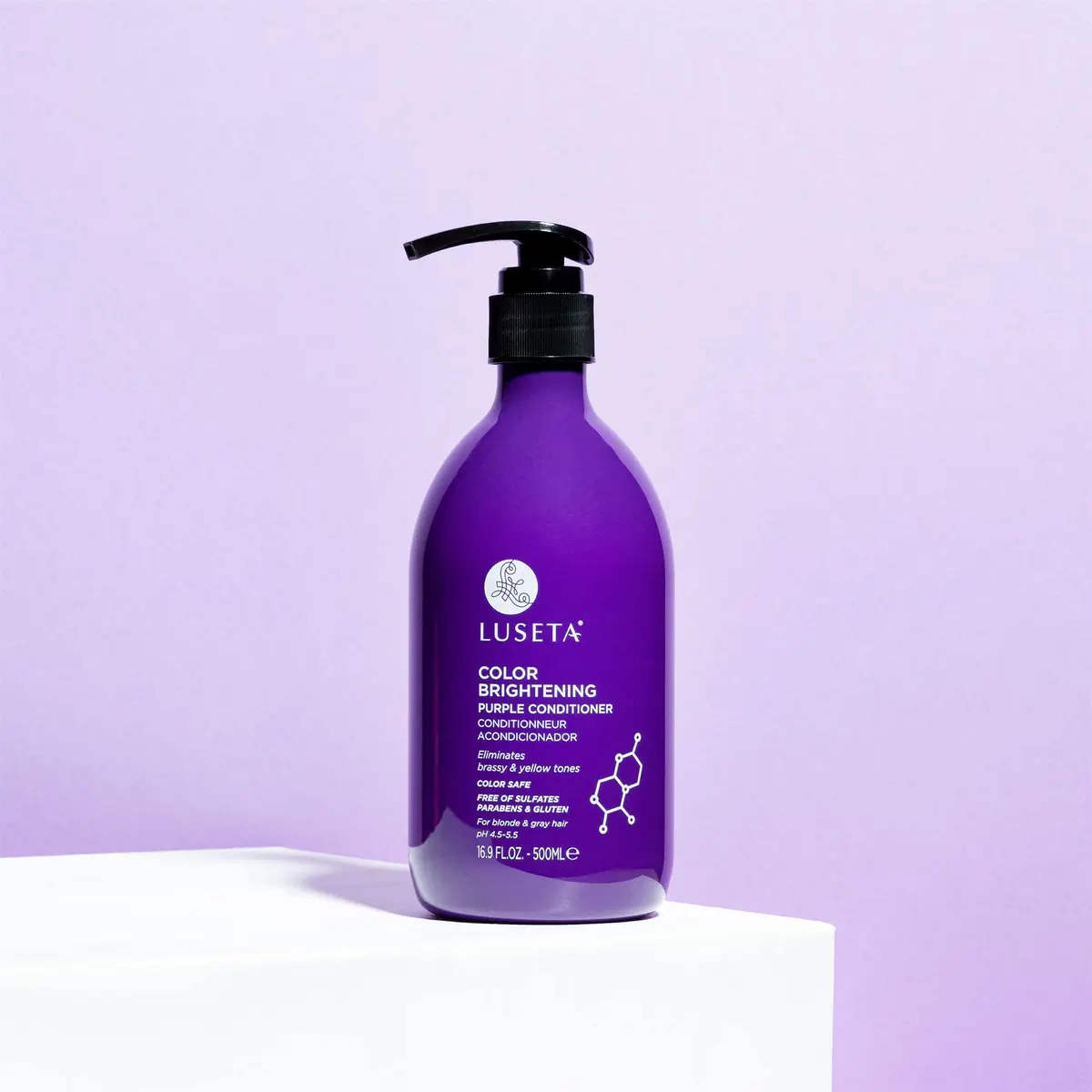 L LUSETA Purple Conditioner for Colored, Grey, Blonde & Dry/Damaged Hair | Sulfate & Paraben Free, 16.9oz - view 8