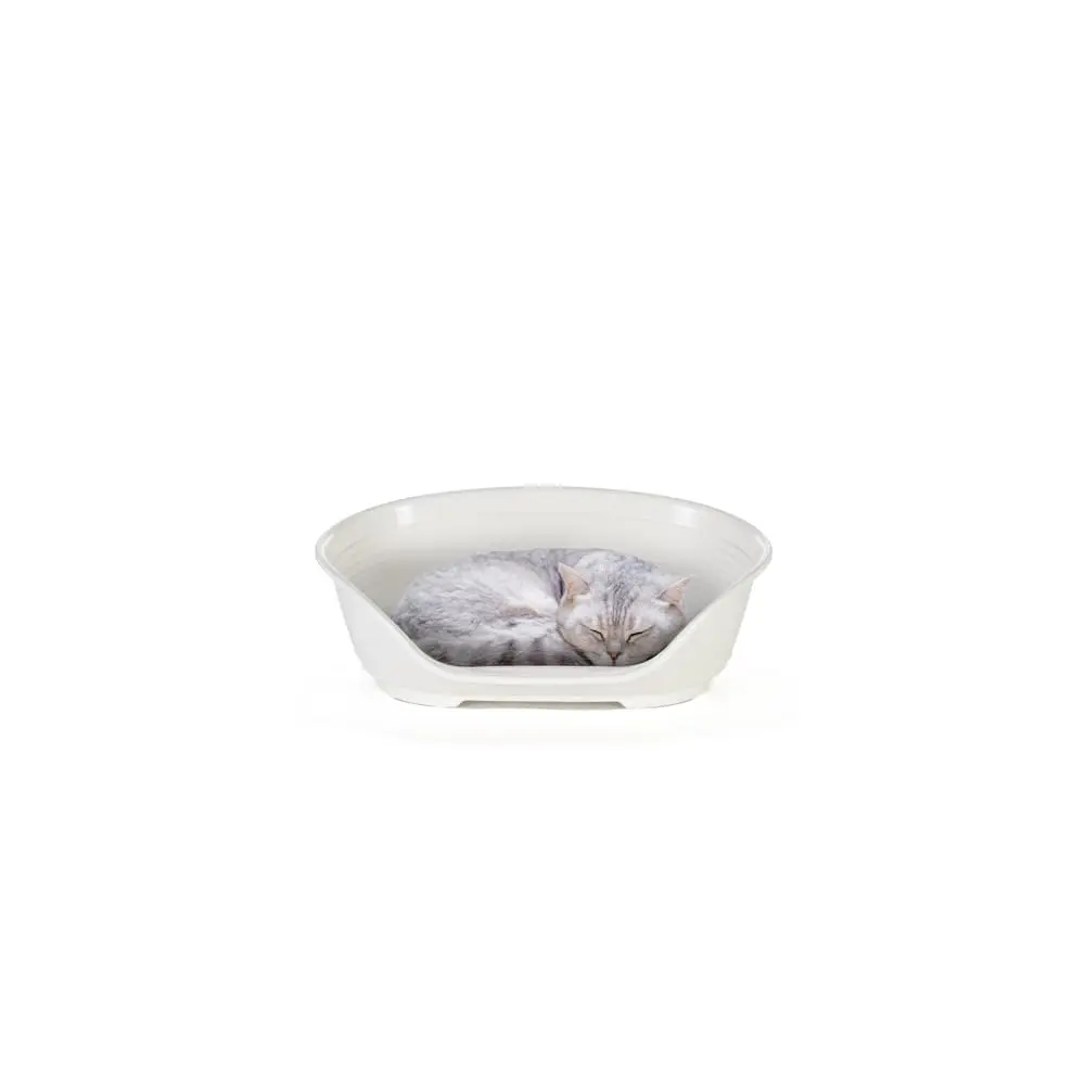 Ferplast Pet Bed Mat Small | Ventilated Plastic Dog & Cat Bed 49x36x17.5cm White - main product image