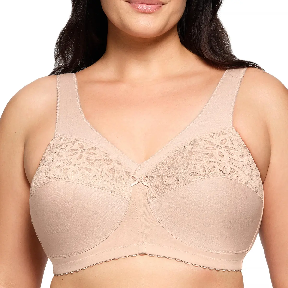 Glamorise Full Figure Plus Size MagicLift Cotton Support Bra Wirefree 44DD | Support & Comfort in Cotton (70-120c) - main product image
