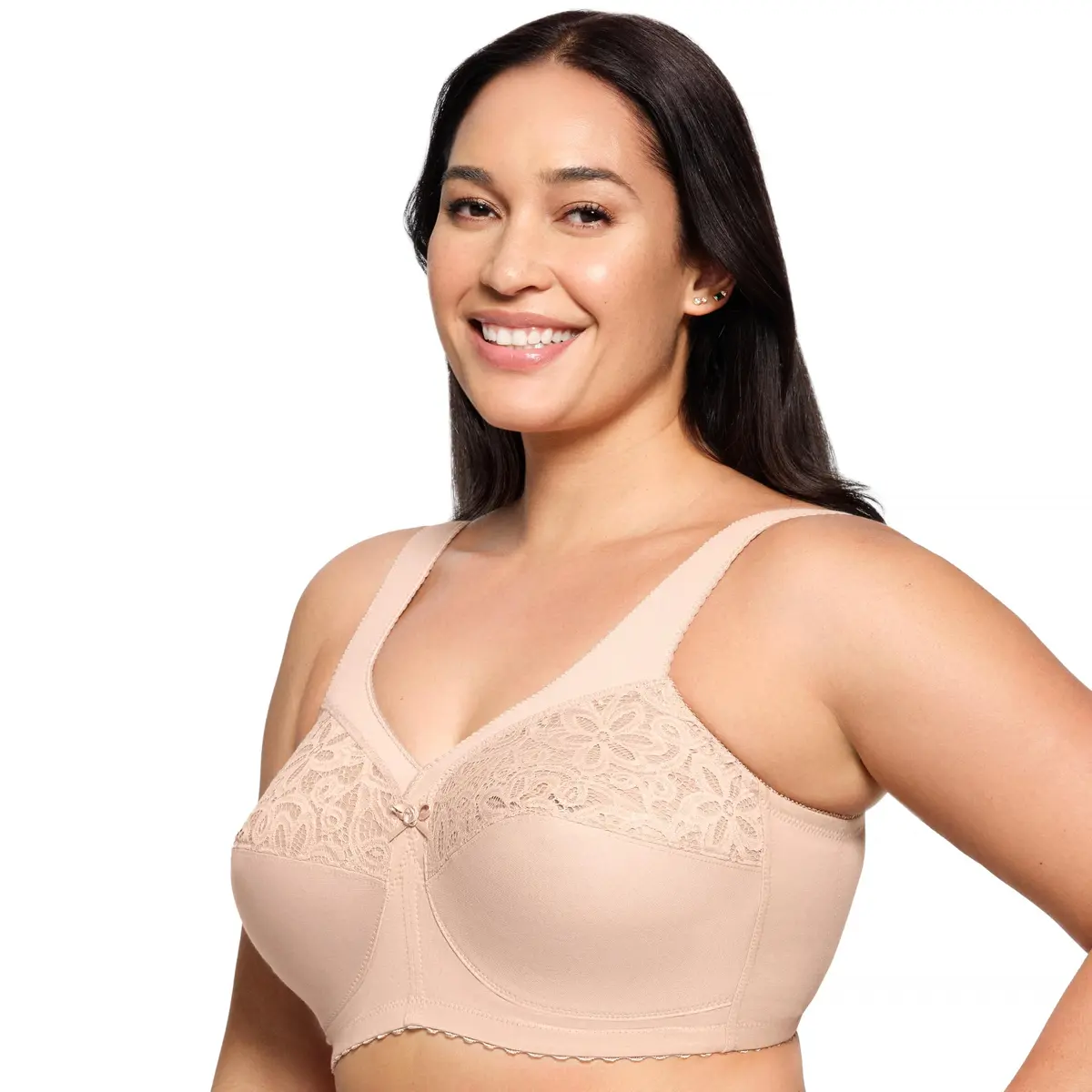 Glamorise Full Figure Plus Size MagicLift Cotton Support Bra Wirefree 44DD | Support & Comfort in Cotton (70-120c) - view 7