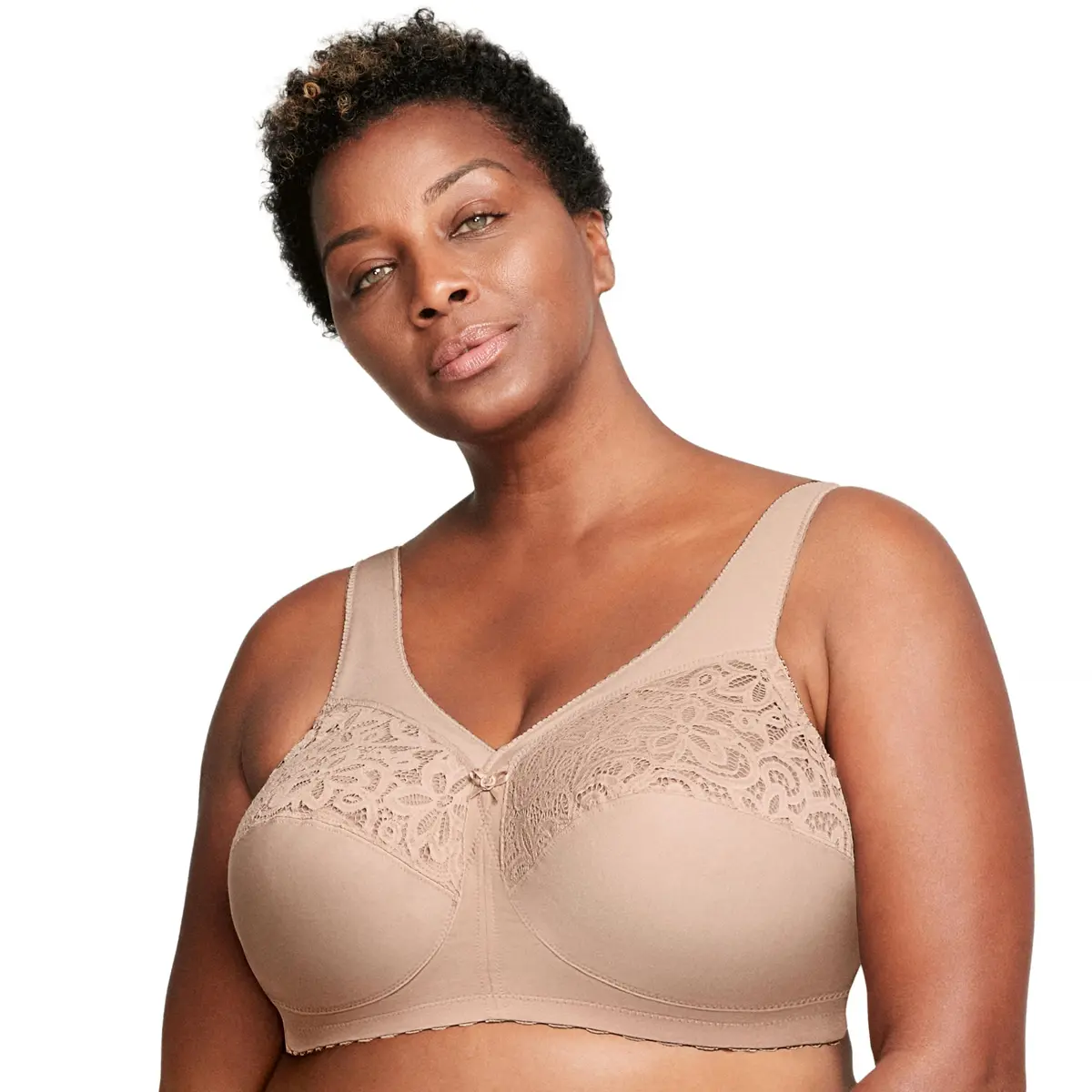 Glamorise Full Figure Plus Size MagicLift Cotton Support Bra Wirefree 44DD | Support & Comfort in Cotton (70-120c) - view 8