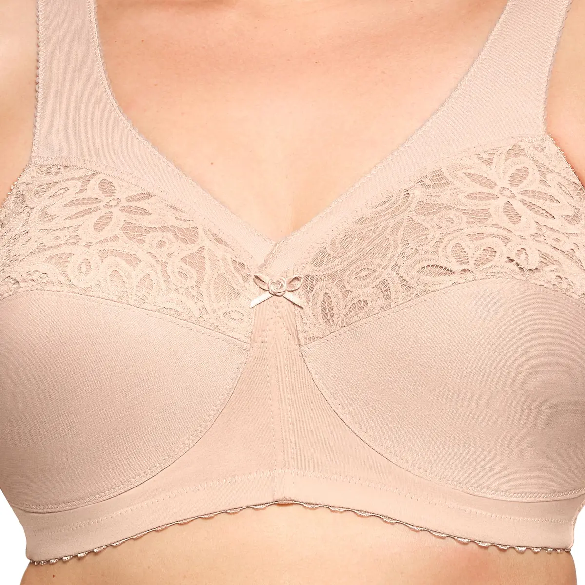 Glamorise Full Figure Plus Size MagicLift Cotton Support Bra Wirefree 44DD | Support & Comfort in Cotton (70-120c) - view 3