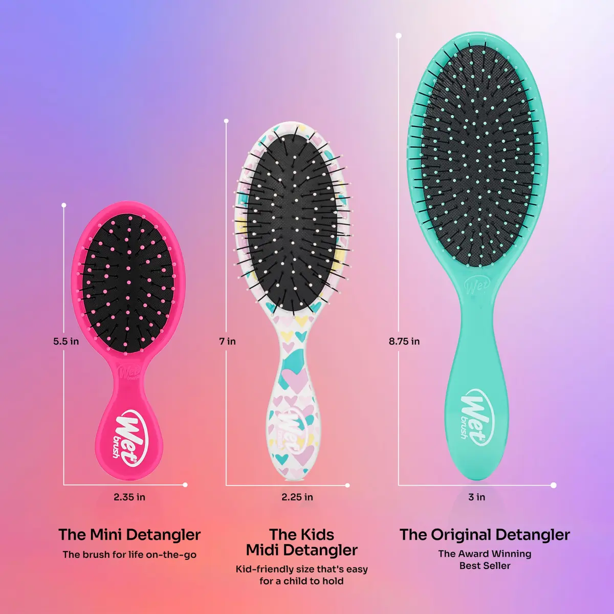Wet Brush Kids Detangler Stars - Midi Detangling Brush with IntelliFlex Bristles | Pain-Free Hair Care for All Hair Types - view 4