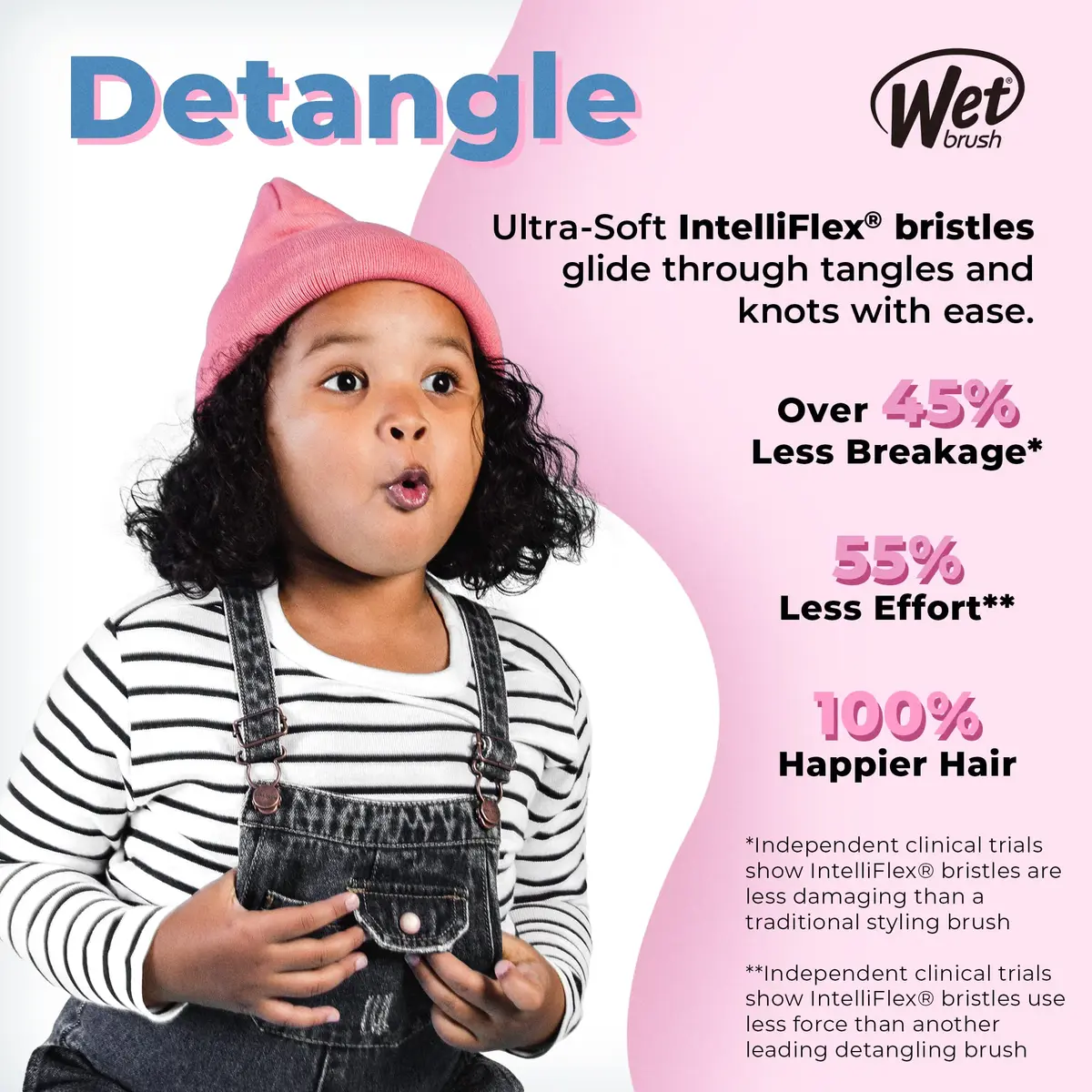 Wet Brush Kids Detangler Stars - Midi Detangling Brush with IntelliFlex Bristles | Pain-Free Hair Care for All Hair Types - view 3