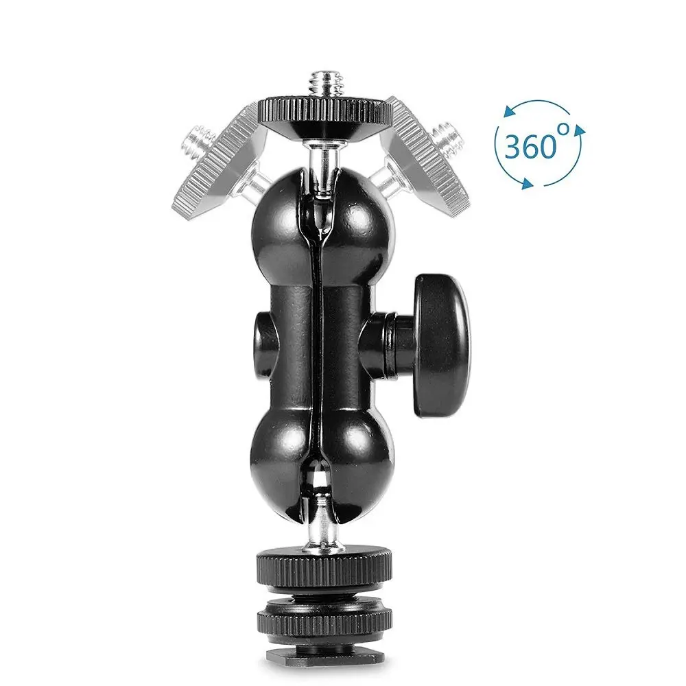 AceTaken 3-in-1 Zoom Recorder Tripod, Clamp Mount & Hot Shoe Kit for Zoom/Tascam Recorders, 14cm Max Height | Aluminum Alloy Construction - view 4