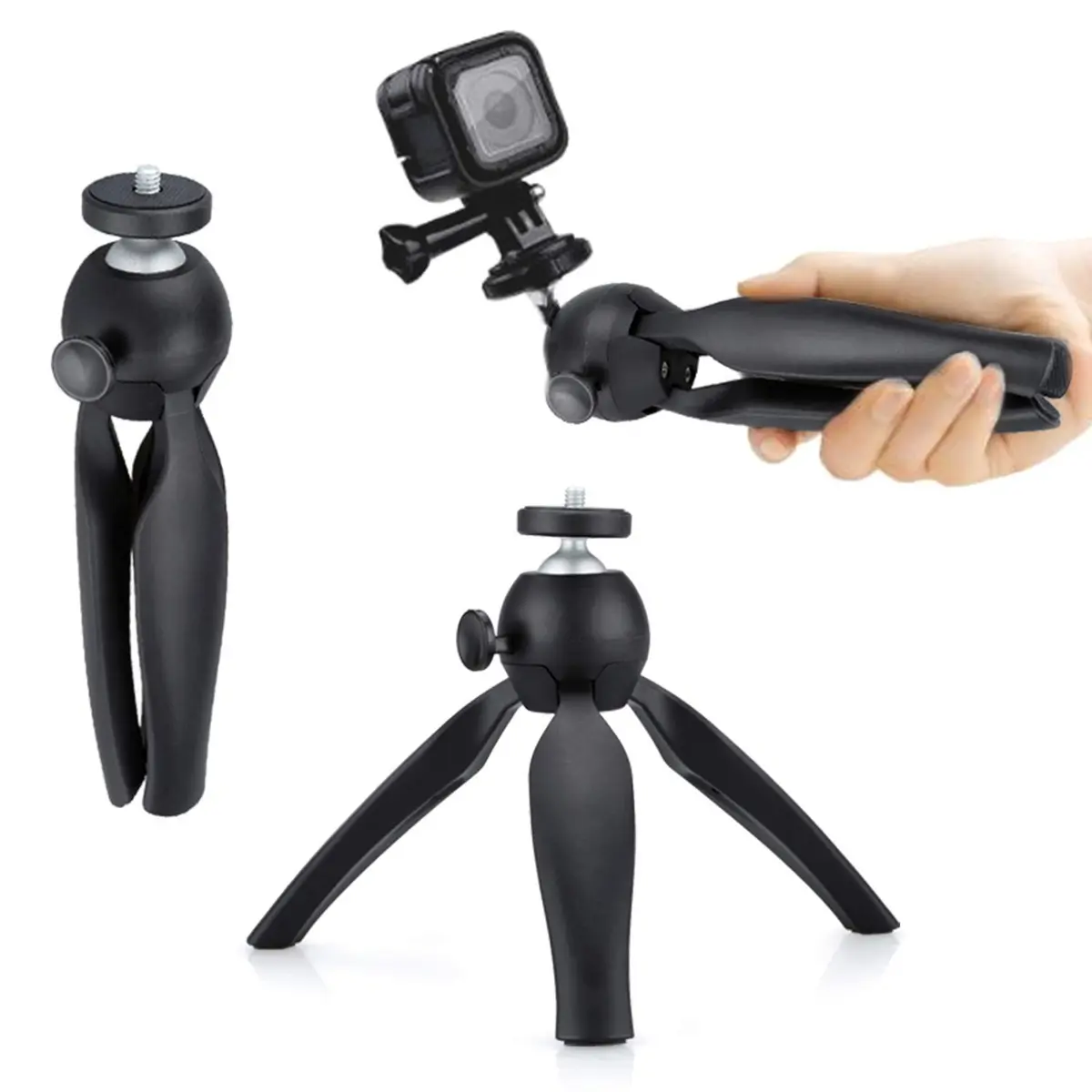 AceTaken 3-in-1 Zoom Recorder Tripod, Clamp Mount & Hot Shoe Kit for Zoom/Tascam Recorders, 14cm Max Height | Aluminum Alloy Construction - view 6