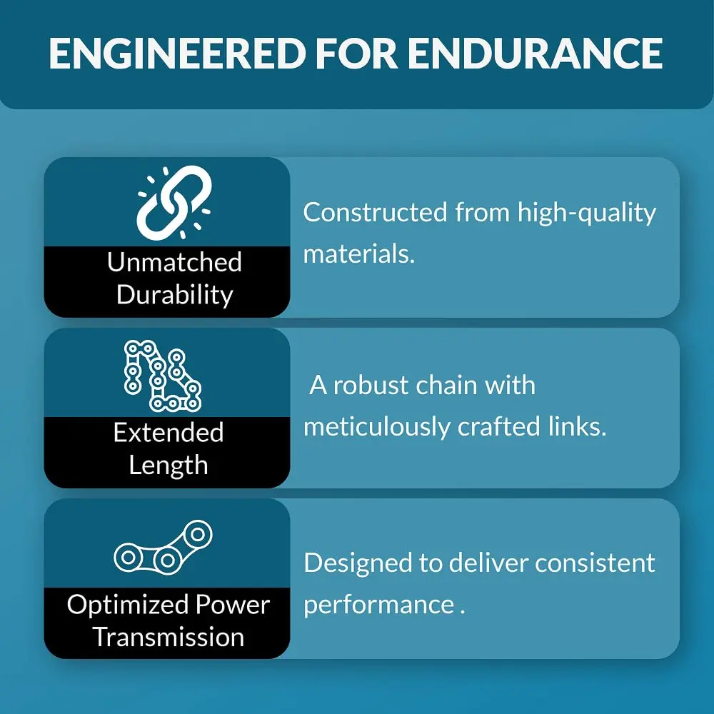 PGN #25 Carbon Steel Roller Chain 10 Ft | ANSI #25, Durable Industrial Power Transmission - view 4