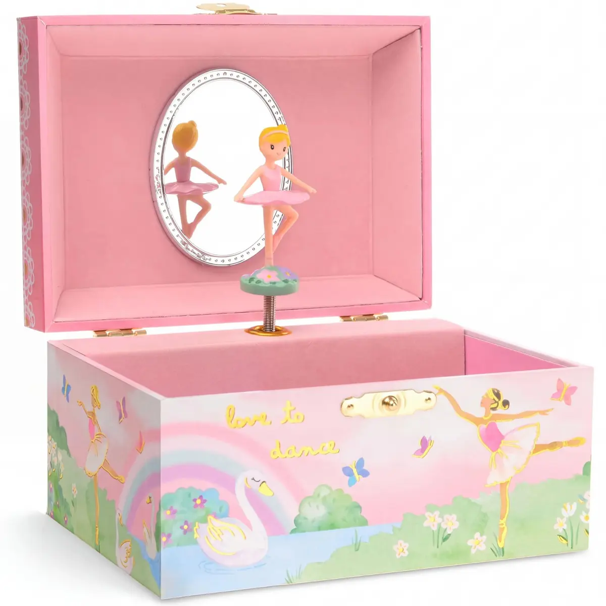 Jewelkeeper Musical Ballerina Jewelry Box for Girls | Twirling Ballerina & Soft Compartments (70-120 chars) - main product image