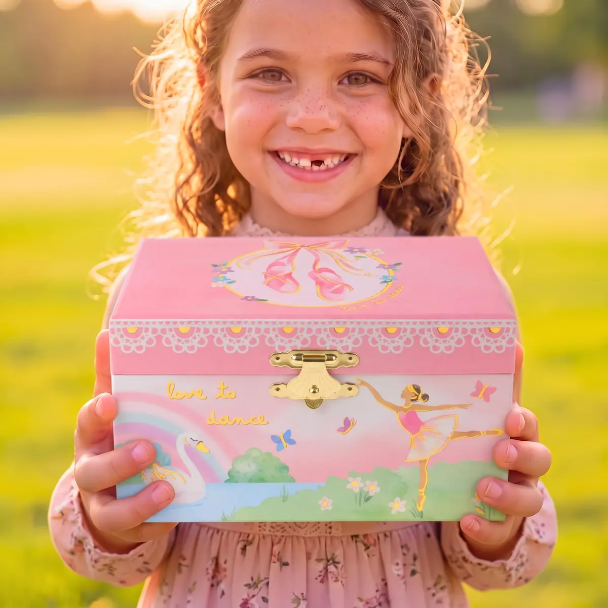 Jewelkeeper Musical Ballerina Jewelry Box for Girls | Twirling Ballerina & Soft Compartments (70-120 chars) - view 9