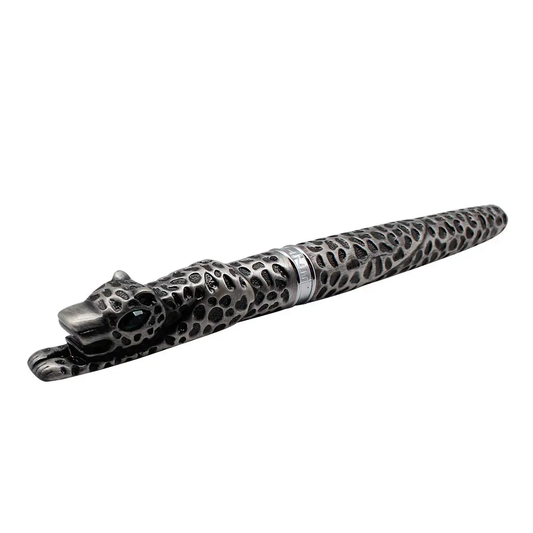 zoohot Leopard Jinhao Fountain Pen Medium Nib Big Heavy Pen & Refill Ink Converter (Ancient Silver) | Signature Gift Collection - main product image