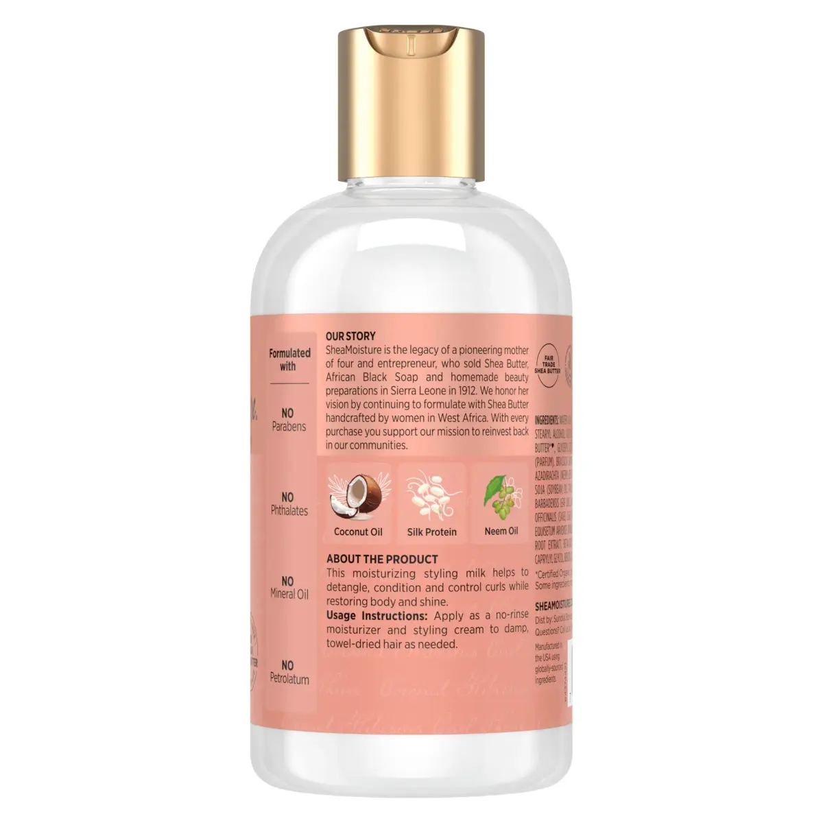 SheaMoisture Curl & Style Milk Coconut & Hibiscus 237ml (8 Fl Oz) | Defines Curls, Controls Frizz - view 2