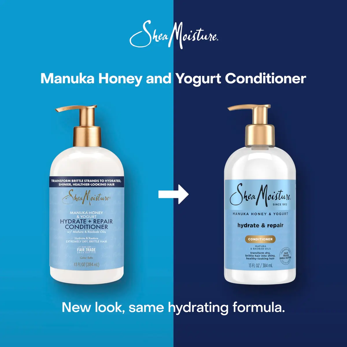 Shea Moisture Hydrate & Repair Conditioner 13oz | Deep Moisture & Strength for Curly Hair - view 3