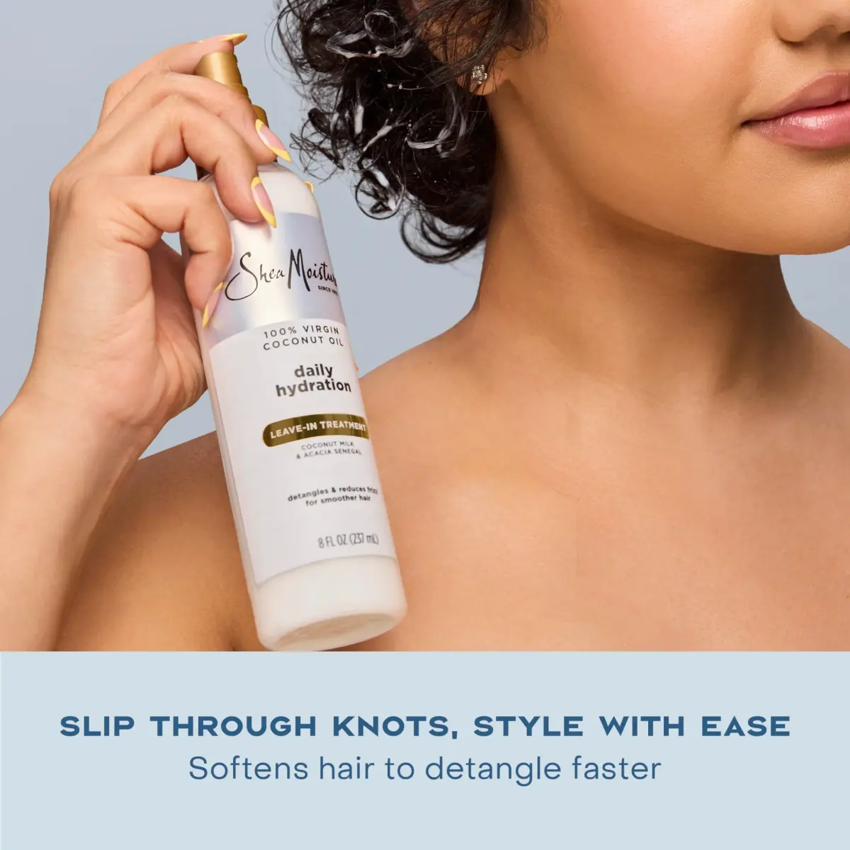 Shea Moisture 100% Virgin Coconut Oil Leave-In Treatment 237ml (8 Fl Oz) | Hydrates, Softens & Controls Frizz - view 4