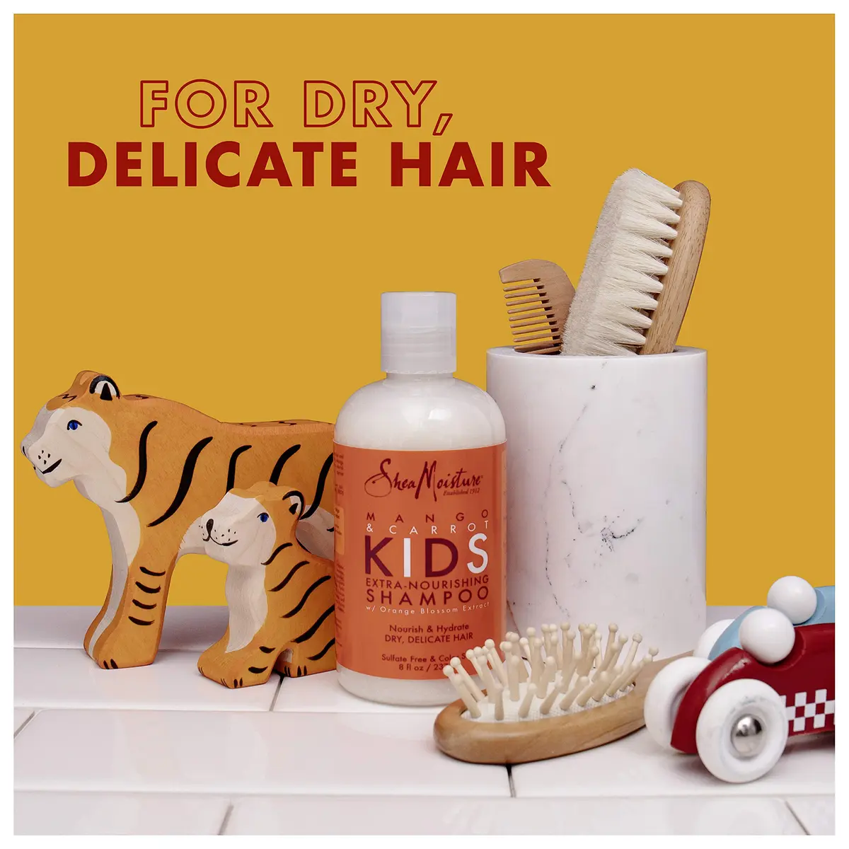 Shea Moisture Kids Mango & Carrot Extra Nourishing Shampoo 237ml (8 Fl Oz) | Gentle Cleansing for Delicate Curly Hair - view 4