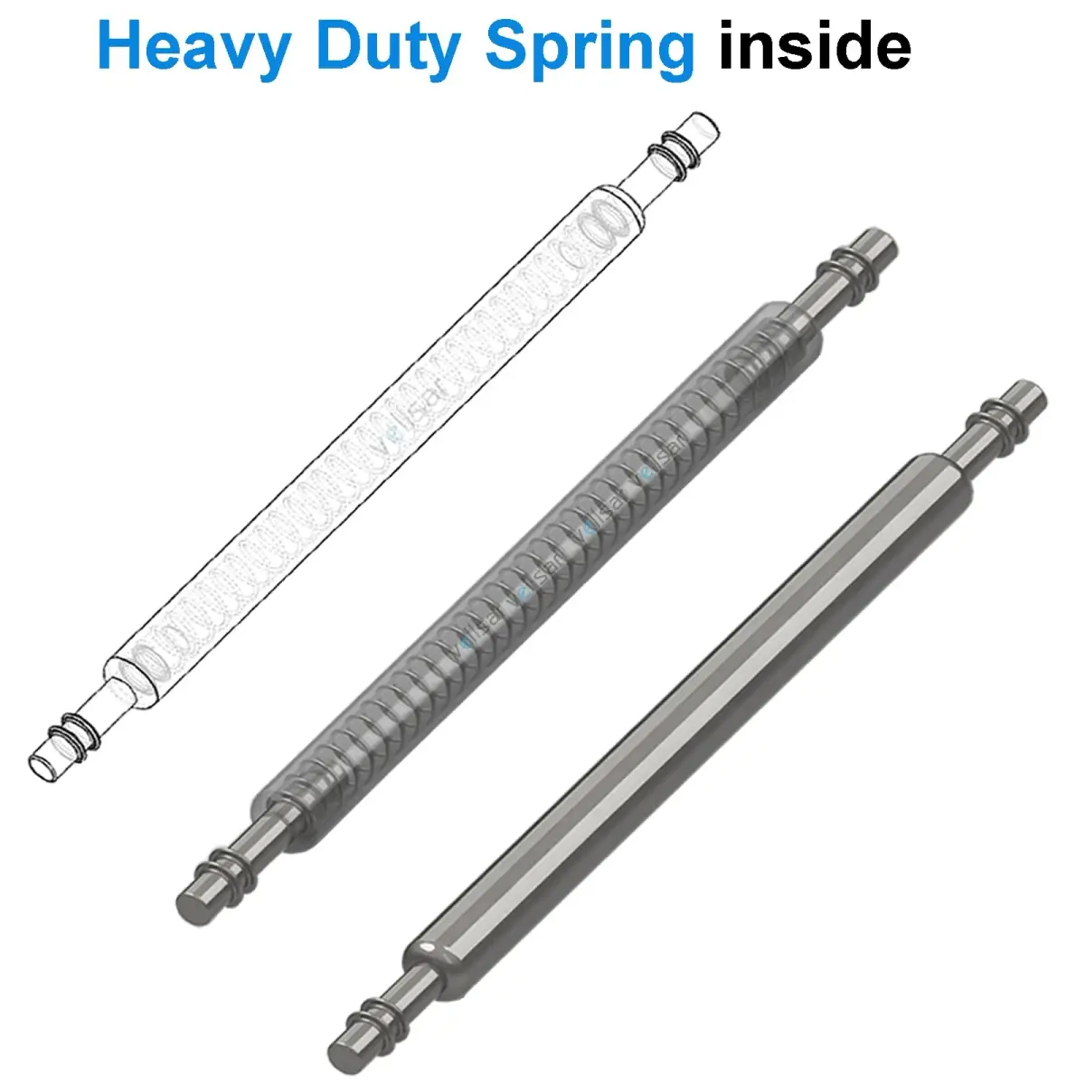 Vellsar 18mm Watch Band Pins & Spring Bars Tool Kit | Stainless Steel, Silver, 16-Piece Set - view 3