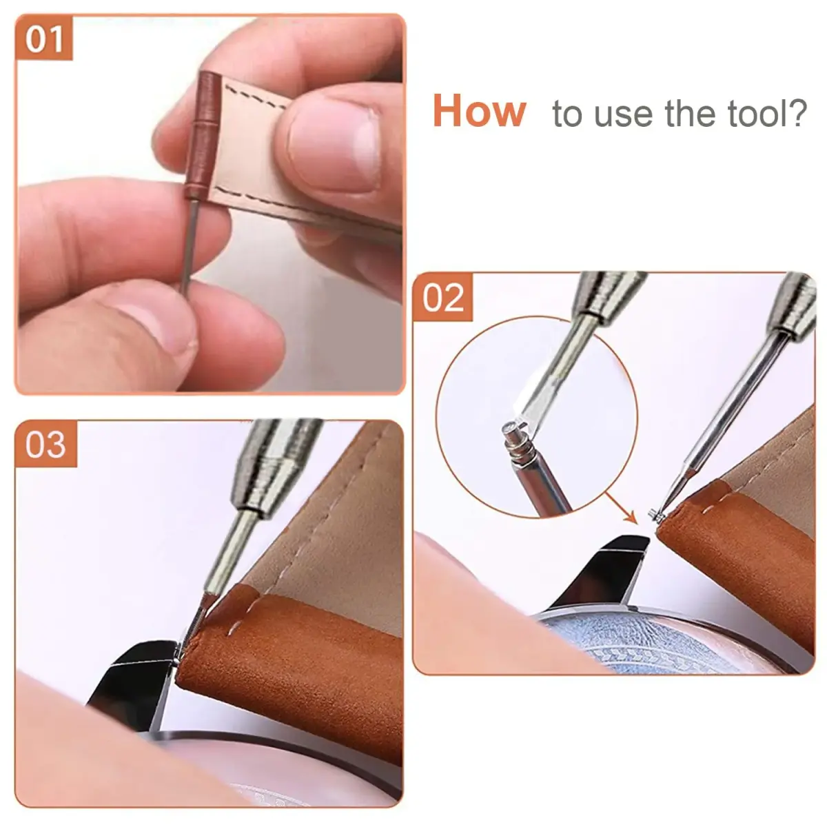Vellsar 20mm Watch Spring Bars & Tool Kit | Stainless Steel, 1.8mm/1.5mm Thickness, Pack of 20 Bars - view 6