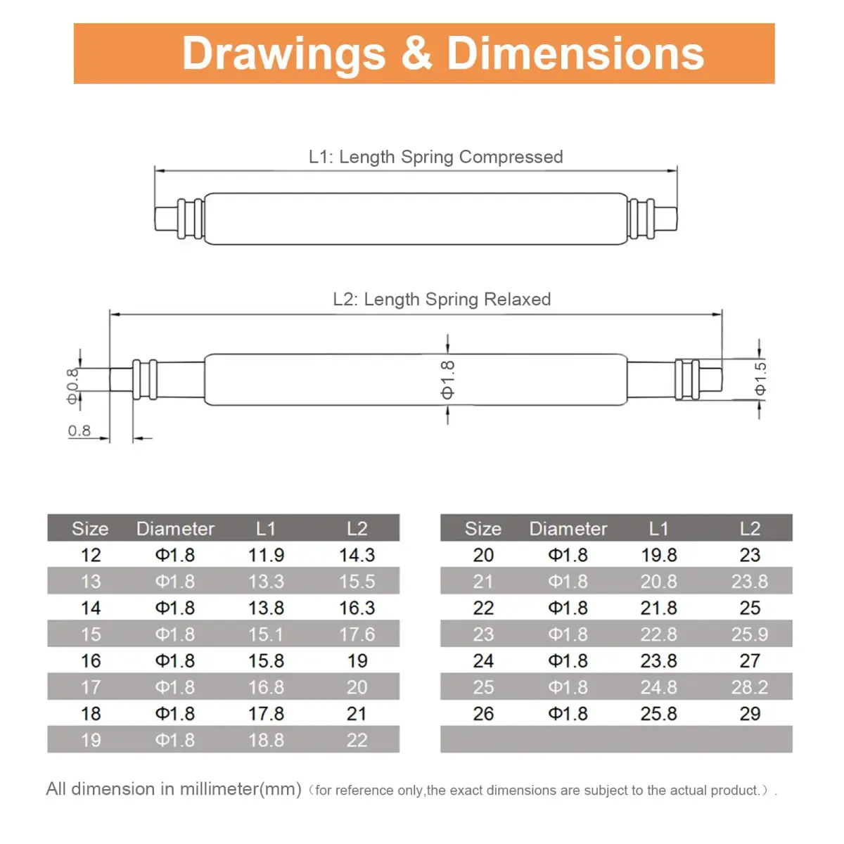 Vellsar 20mm Watch Spring Bars & Tool Kit | Stainless Steel, 1.8mm/1.5mm Thickness, Pack of 20 Bars - view 7