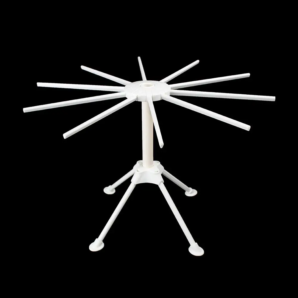 Ourokhome Collapsible Pasta Drying Rack, Plastic Foldable Stand for Kitchen with 10 Arms | Space Saving & Stable - view 2