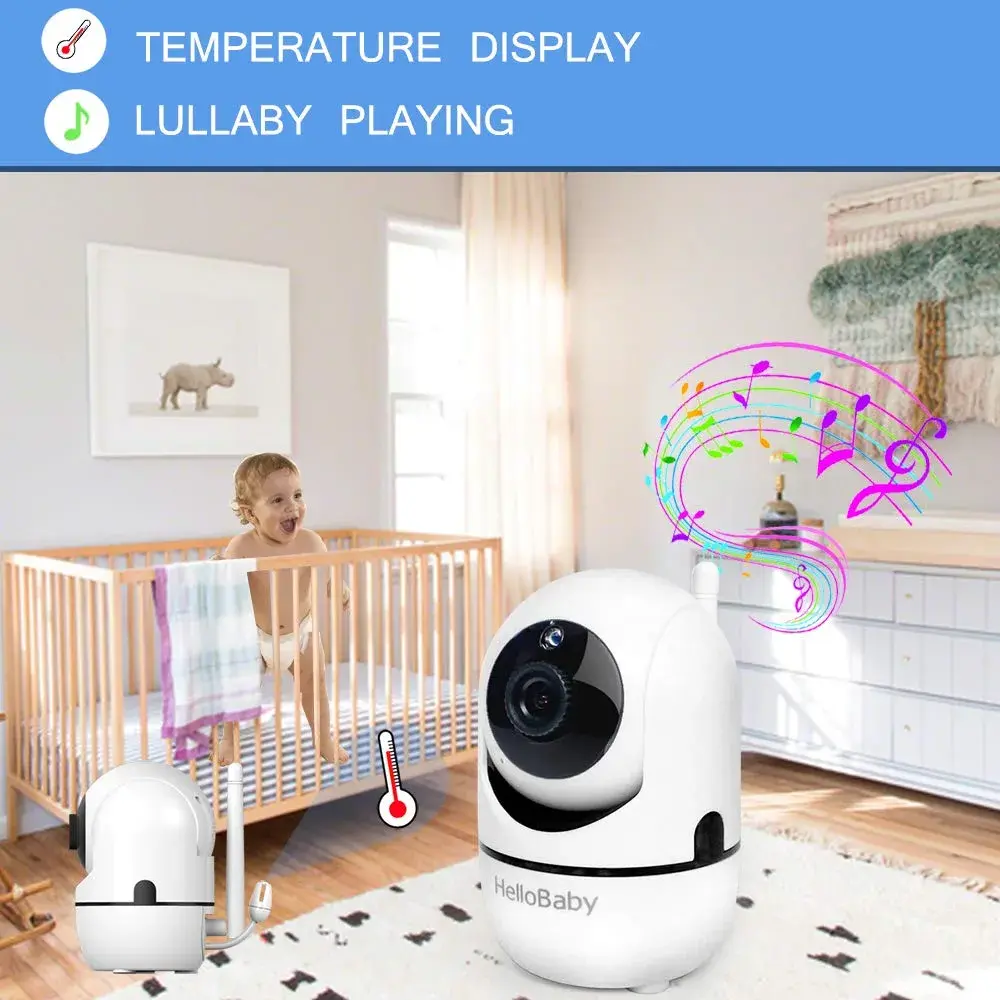 HelloBaby HB65 Video Baby Monitor with 3.2" Screen, No WiFi, Night Vision | Remote Pan-Tilt-Zoom Camera - view 5