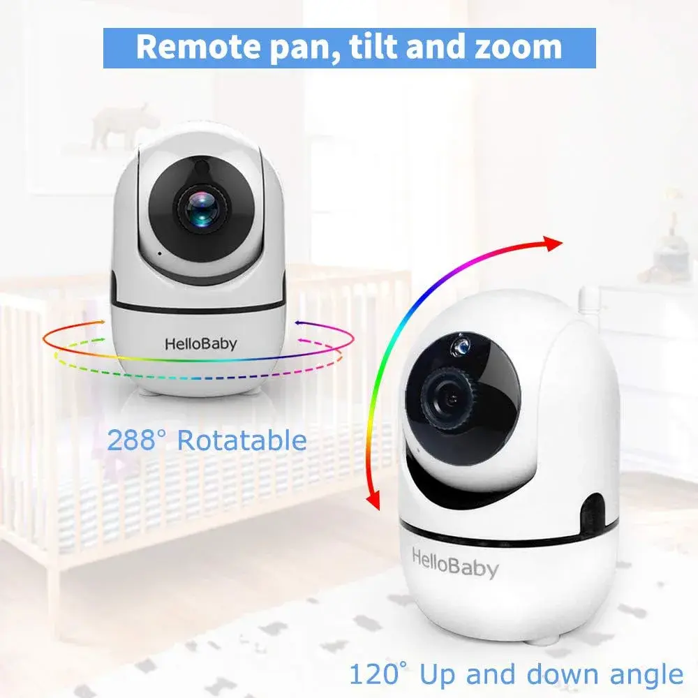 HelloBaby HB65 Video Baby Monitor with 3.2" Screen, No WiFi, Night Vision | Remote Pan-Tilt-Zoom Camera - view 3