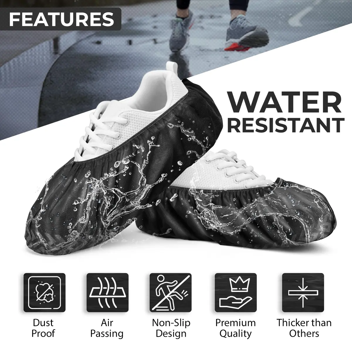 Blue Shoe Guys Disposable Boot & Shoe Covers 100 Pack | Water Resistant, Non-Slip, Recyclable, Large Size Fits Most Shoes - view 2