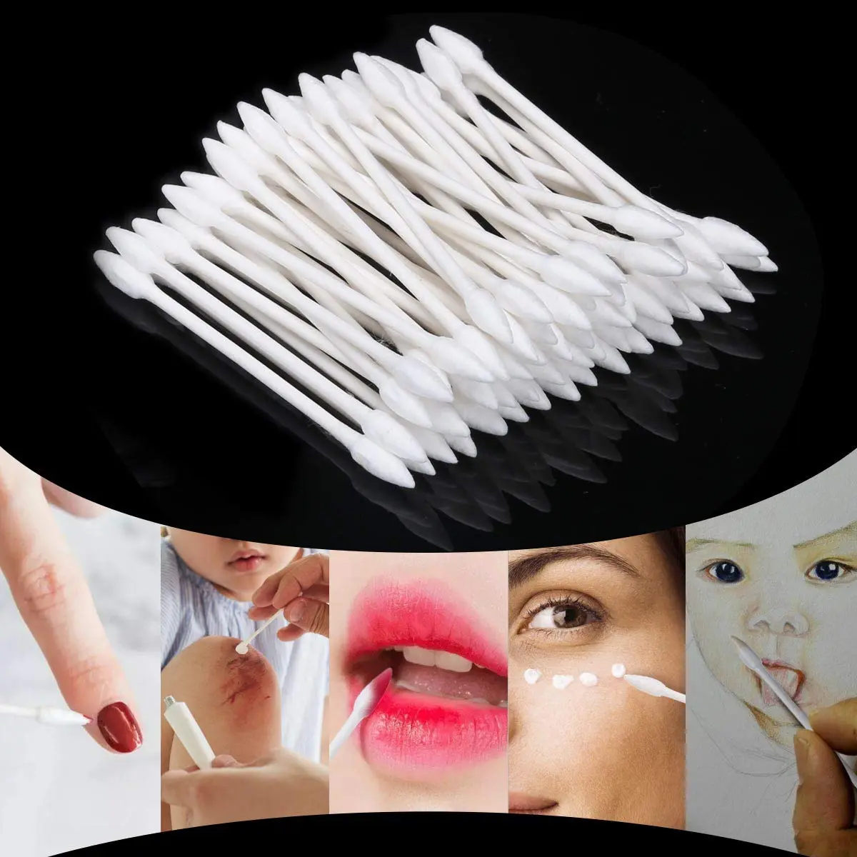 BTYMS Cotton Swabs 800 Count | Double Tip Precision Ear & Beauty Applicators - view 6