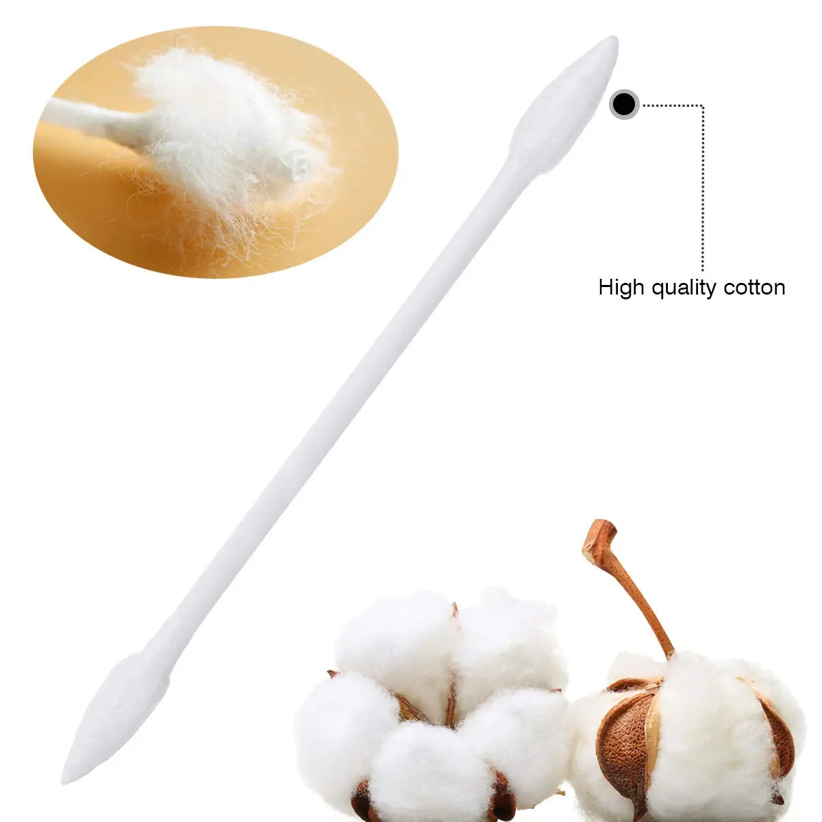 BTYMS Cotton Swabs 800 Count | Double Tip Precision Ear & Beauty Applicators - view 2