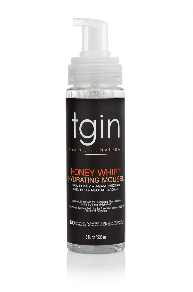 Thank God It's Natural Honey Whip Hydrating Mousse for Curly, Dry Hair | Locks in Moisture & Defines Curls (8 Fl Oz) - main product image