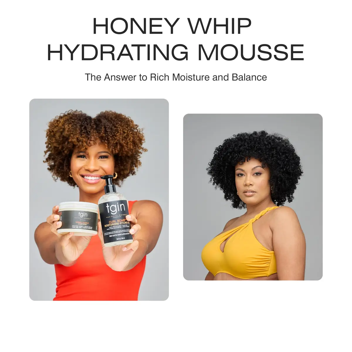 Thank God It's Natural Honey Whip Hydrating Mousse for Curly, Dry Hair | Locks in Moisture & Defines Curls (8 Fl Oz) - view 4