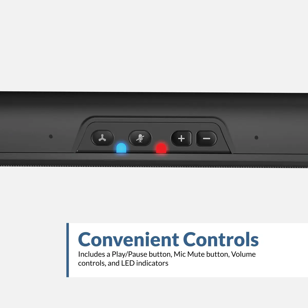 Cyber Acoustics CA-2890BT USB & Bluetooth Speaker Bar 15.5cm (6.1 in) | Compact, High-Quality Sound for Desktop - view 6